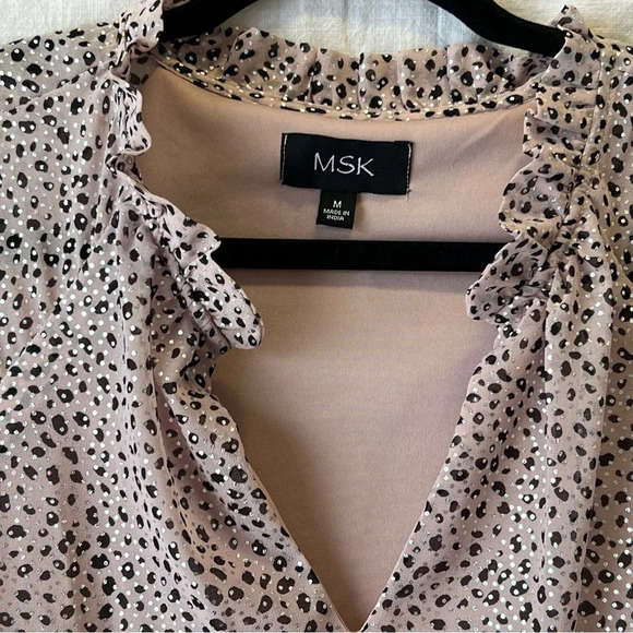 MSK Long Sleeve Ruffle Dress Women’s Size Medium - Picture 6 of 6